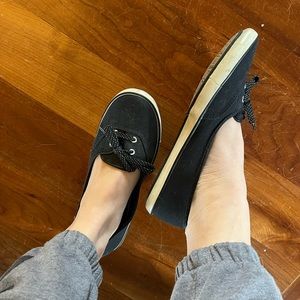 Black slip on keds shoes